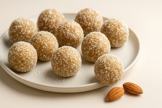 Keto Coconut Almond Laddoo (Stevia)